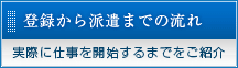 登録から派遣までの流れ